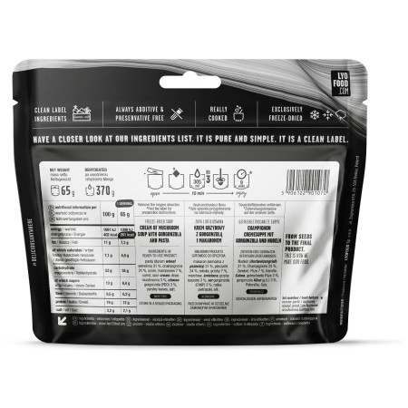 Cibo disidratato Lyo food Creamy Mushroom Soup