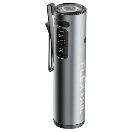 Torcia LED Flextail ZERO Flashlight 1200 + EDC argento
