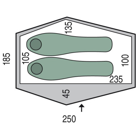 Tenda leggera per 2 persone Pinguin Echo 2