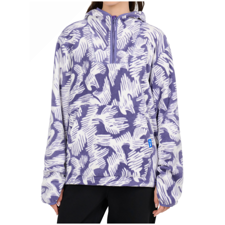 Felpa da donna 4F Fleece F504 bianco/viola Multicolour Allover