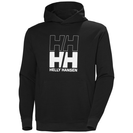 Felpa da uomo Helly Hansen Core Graphic Sweat Hoodie nero Black