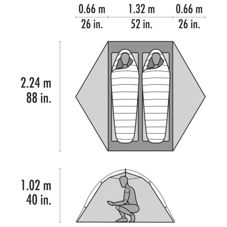 Tenda ultraleggera MSR Hubba Hubba HD 2