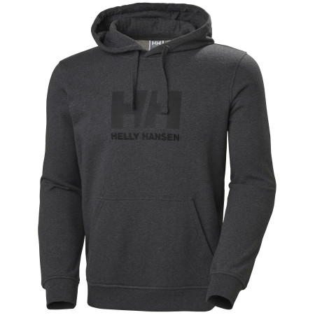 Felpa da uomo Helly Hansen Hh Logo Hoodie grigio Ebony Melange