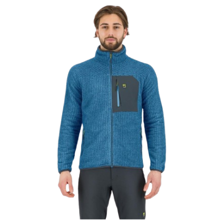 Felpa da uomo Karpos Rocchetta Evo Fleece blu DEEP WATER/WOODL.GRAY