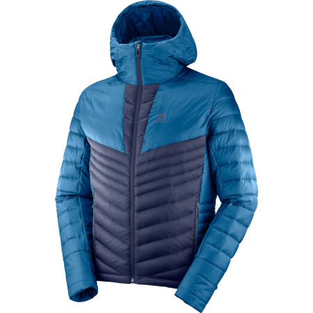 Piumino da uomo Salomon Haloes Down Hoodie M blu Poseidon/NightSky