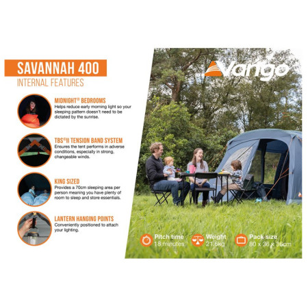 Tenda familiare Vango Savannah 400 Package