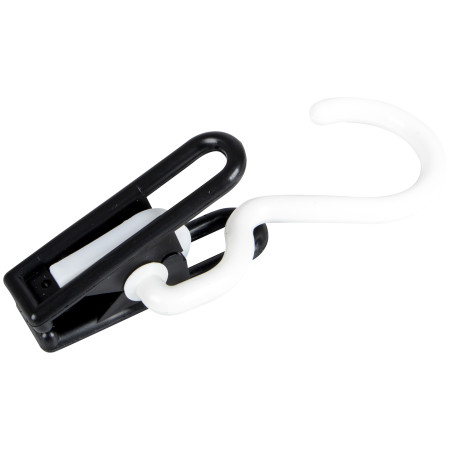 Set di ganci Bo-Camp Clothes peg with hook - 6ks nero/bianco