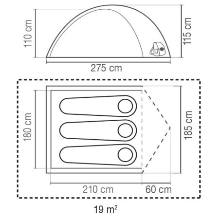 Tenda da trekking Coleman Darwin Summer 3