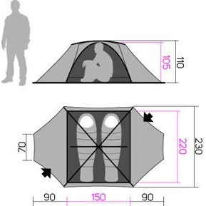 Tenda da trekking Hannah Covert 2 WS