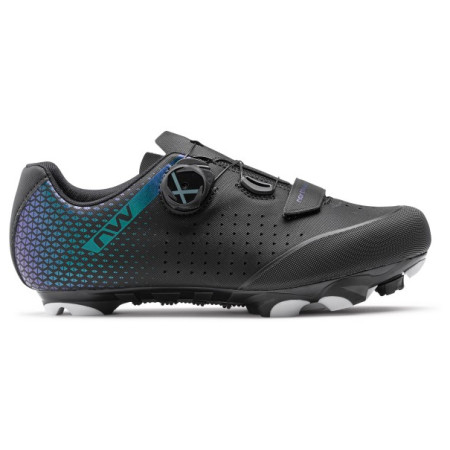Scarpe da ciclismo da donna Northwave Origin Plus 2 Wmn nero/turchese Black/Iridescent