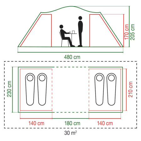 Tenda Coleman Spruce Falls 4 Blackout