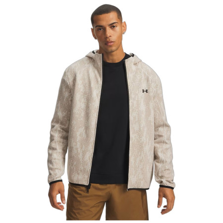 Felpa da uomo Under Armour UA Unstoppable Flc FZ beige White