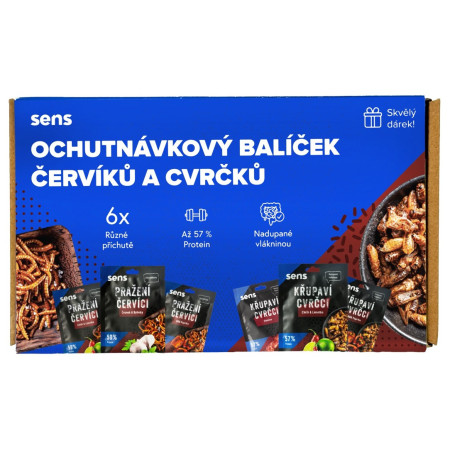 Grilli commestibili Sens Confezione degustazione 6× grilli e vermetti