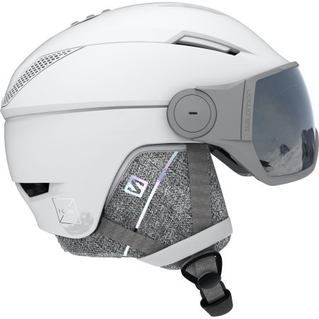 Casco da sci da donna Salomon Icon² Visor bianco White