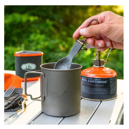 Set di posate GSI Outdoors Tekk Trio Folding Cutlery Set