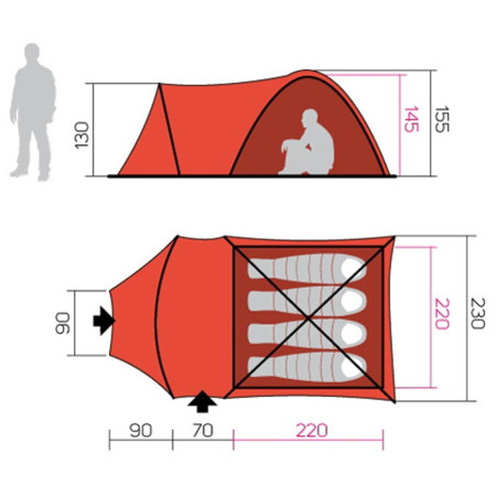 Tenda familiare Hannah Atol 4 Cool