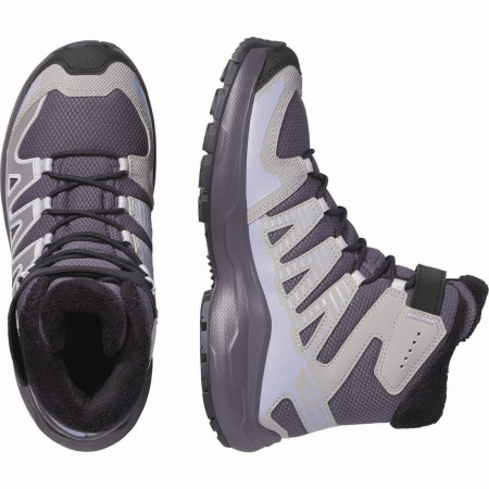 Scarpe da bambino Salomon Xa Pro Winter Wp J Nine Iron-Gull-Cosmic Sky