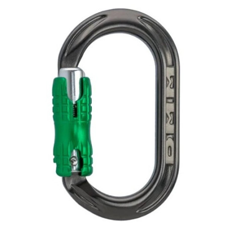 Moschettone ausiliario DMM A537 XSRE Locksafe grigio Titanium/Green