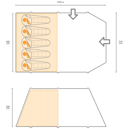 Tenda Regatta Kolima 5 Inflate