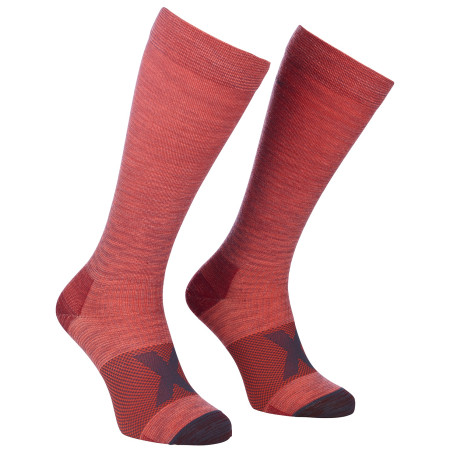 Calze a compressione Ortovox Tour Compression Long Socks W rosso blush