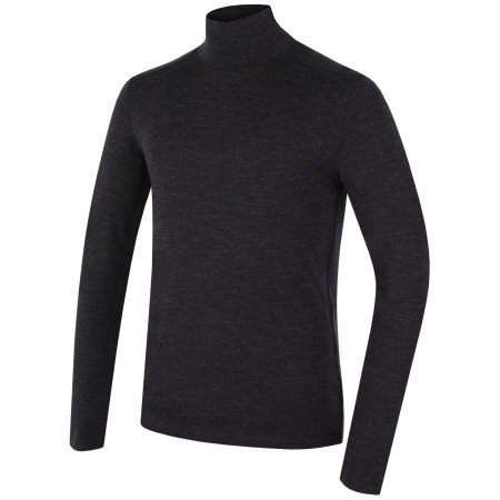 Maglione a collo alto da uomo MOOA MerinoSilk Collar 160 nero black melange