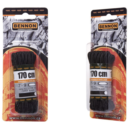Lacci delle scarpe Bennon Laces Black Box 170 cm