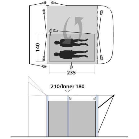 Tenda interna Outwell Inner Newburg 260