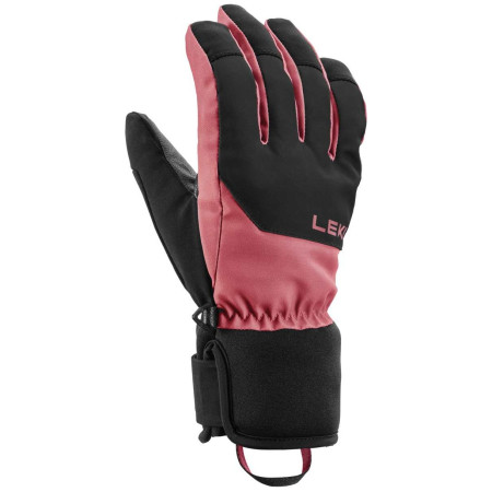 Guanti da sci per bambini Leki Bird Junior nero/rosa black-rosé