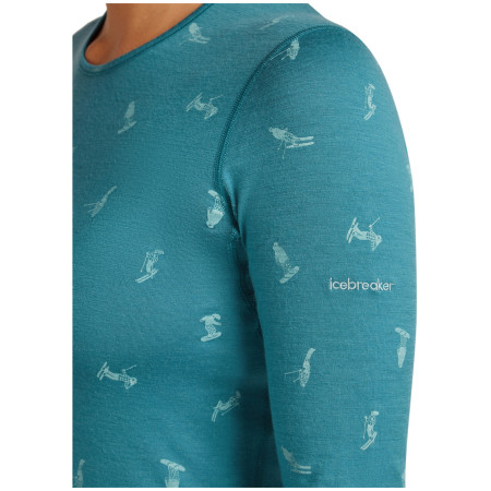 Maglietta sportiva da donna Icebreaker Women Merino 200 Oasis LS Crewe Snow Day