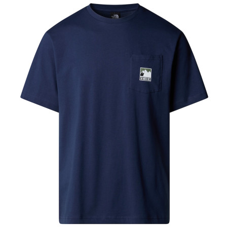 Maglietta da uomo The North Face M Mountain Logo Relaxed S/S Pocket Tee blu scuro Summit Navy