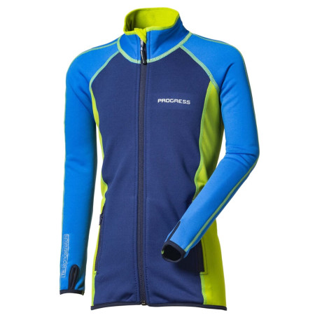 Felpa sportiva per bambini Progress Torez Junior blu/verde modrá/zelená
