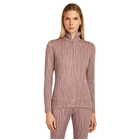 Maglietta sportiva da donna Icebreaker Women Merino 260 Tech Vertex LS Half Zip Delta Lines AOP