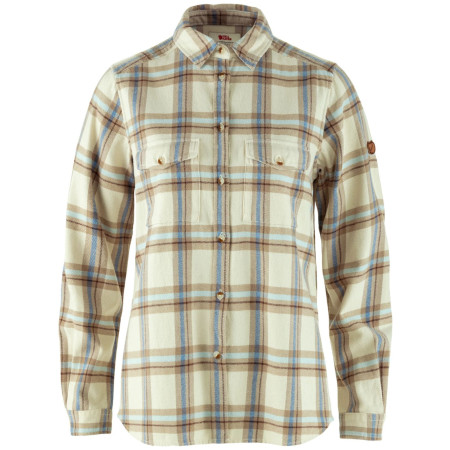 Camicia da donna Fjällräven Övik Heavy Flannel Shirt W beige Chalk White-Fossil