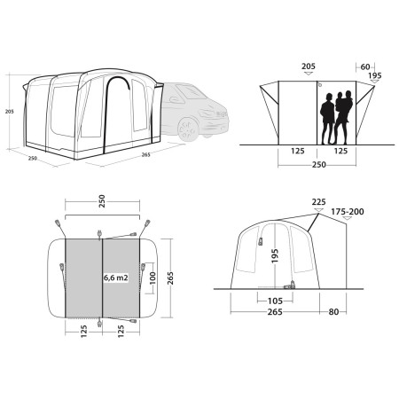 Tenda per minibus Outwell Armona