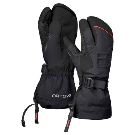 Guanti da donna Ortovox Freeride 3 Finger Glove nero BlackRaven