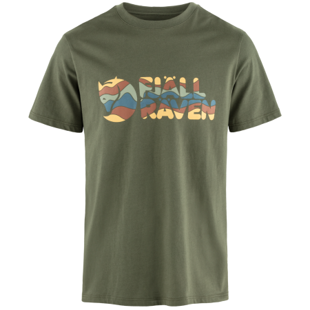 Maglietta da uomo Fjällräven Multicolor Logo T-shirt M verde Laurel Green