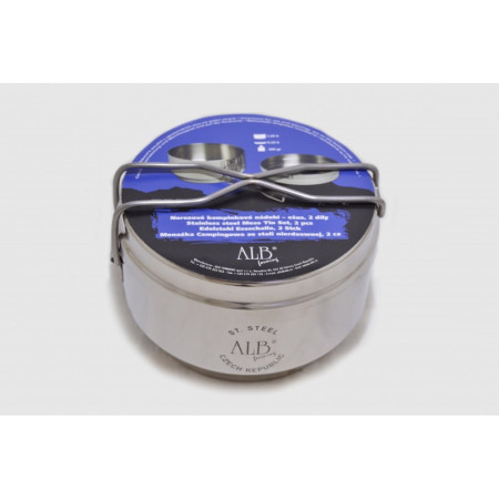 Gavetta da campeggio ALB forming nerezový - dvoudílný