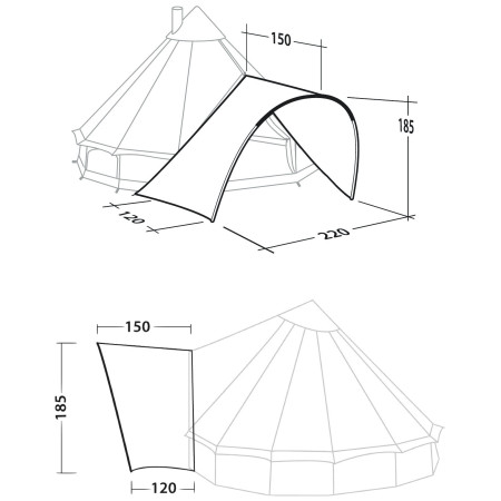 Annesso alla tenda Robens Front Porch