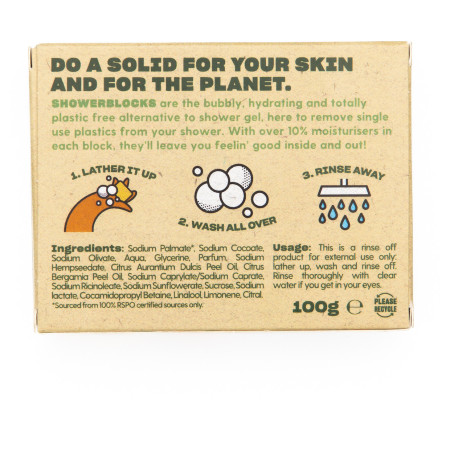Gel doccia Shower Blocks Solid Shower Gel EO Range - Sweet Orange & Bergamot