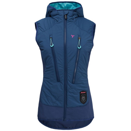 Gilet da donna Silvini Polara blu navy-turquoise