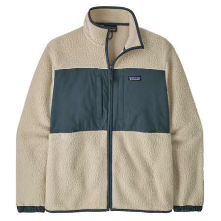 Felpa da uomo Patagonia M's Retro Pile Patch Jkt beige/verde Pelican
