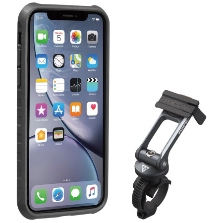 Custodia Topeak Ridecase Pro Iphone Xr nero/grigio Black/Gray