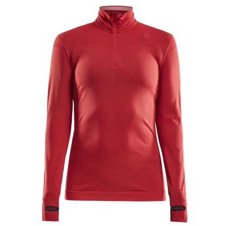 Maglietta da donna Craft Fuseknit Comfort Zip W rosso Beam
