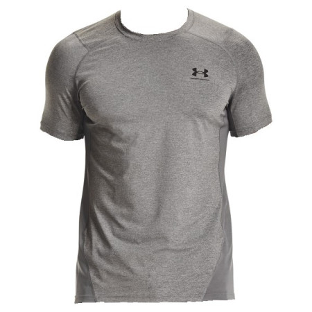 Maglietta da uomo Under Armour HG Armour Fitted SS grigio CarbonHeather//Black