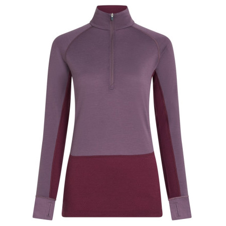 Maglietta sportiva da donna Icebreaker Women Mer 200 ZoneKnit LS Half Zip viola Dkber/Greplu/Cb