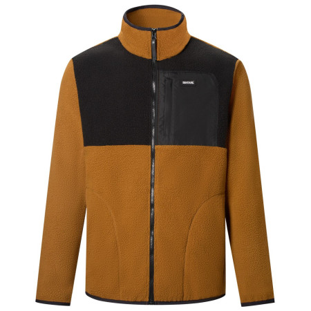 Felpa funzionale da uomo Regatta Frankie Borg Colour Block marrone/nero Rich Tan/Blk