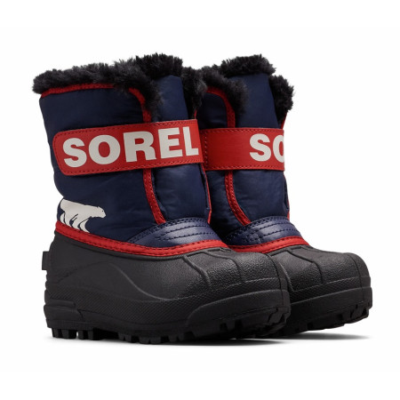 Stivali da neve per bambini Sorel Snow Commander blu/rosso NocturnalSailRed