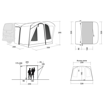 Tenda da tetto per auto Outwell Fresno