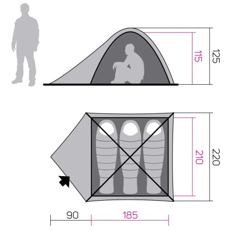 Tenda da trekking Hannah Tycoon 3 Cool