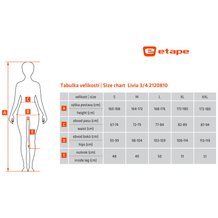 Pantaloni da ciclismo da donna Etape Livia 3/4
